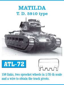 Friulmodel ATL-072 - 1:35 Metalowe gąsienice Matilda T. D. 5910 type