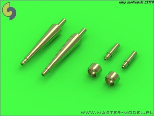 Przejdź do produktu MASTER AM-48-102 - 1:48 Spitfire Mk.IXe/XVIe wczesny stożkowa osłona luf działek Hispano 20mm i km Browning .50cal