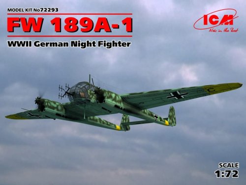 Przejdź do produktu ICM 72293 - 1:72 Focke Wulf FW 189A-1 WWII German Night Fighter