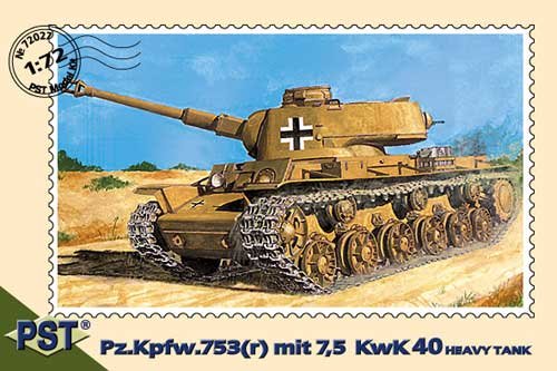 Przejdź do produktu PST 72027 - 1:72 Pz.Kpfw.753(r) Heavy Tank with 7,5 KwK L/40 gun