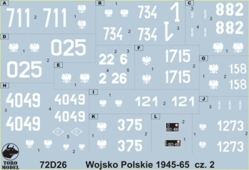 Przejdź do produktu TORO MODEL 72D26 - 1:72 Wojsko Polskie 1945-65 cz.2