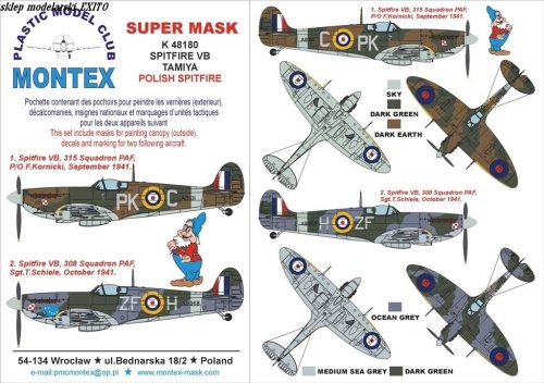 Przejdź do produktu MONTEX K48180 - 1:48 Spitfire VB Polish