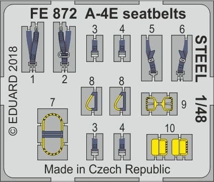 Przejdź do produktu EDUARD FE872 - 1:48 A-4E  seatbelts - Steel