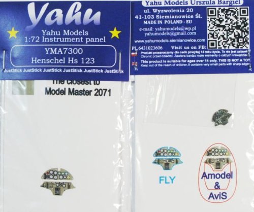 Przejdź do produktu YAHU YMA7300 - 1:72 Henschel Hs 123 tablica przyrządów