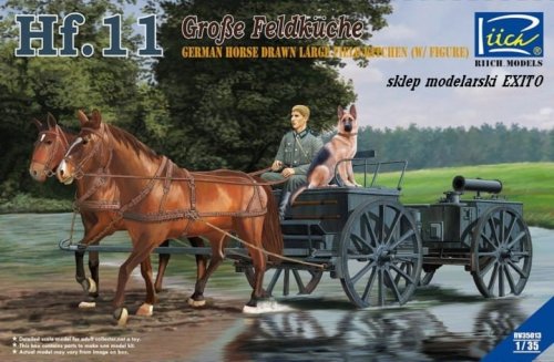 Przejdź do produktu RIICH MODELS 35013 - 1:35 German Hf.11 Large Field Kitchen Horse Drawn w/ Figure