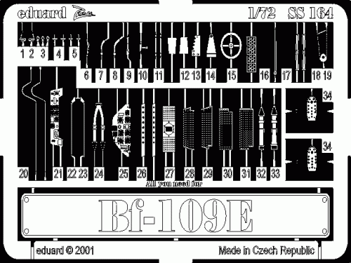 Przejdź do produktu EDUARD SS164 - 1:72 Bf 109E