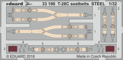 Przejdź do produktu EDUARD 33190 - 1:32 T-28C seatbelts - Steel