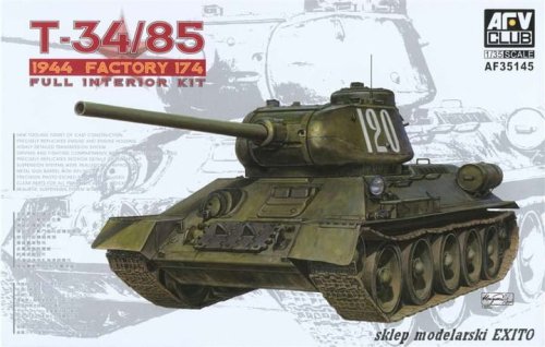 Przejdź do produktu AFV CLUB 35145 - 1:35 T-34/85 Mod.1944 Factory 174 - Full Interior Kit