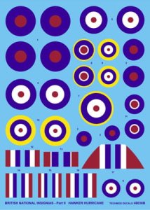 TECHMOD 48036 - 1:48 British National Insignia Hurricane