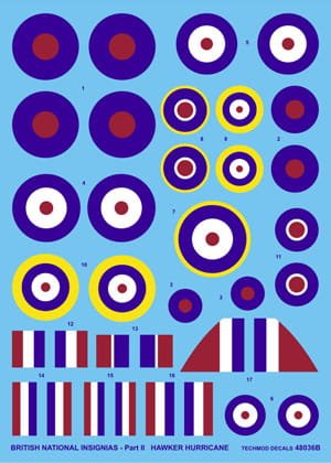 Przejdź do produktu TECHMOD 48036 - 1:48 British National Insignia Hurricane