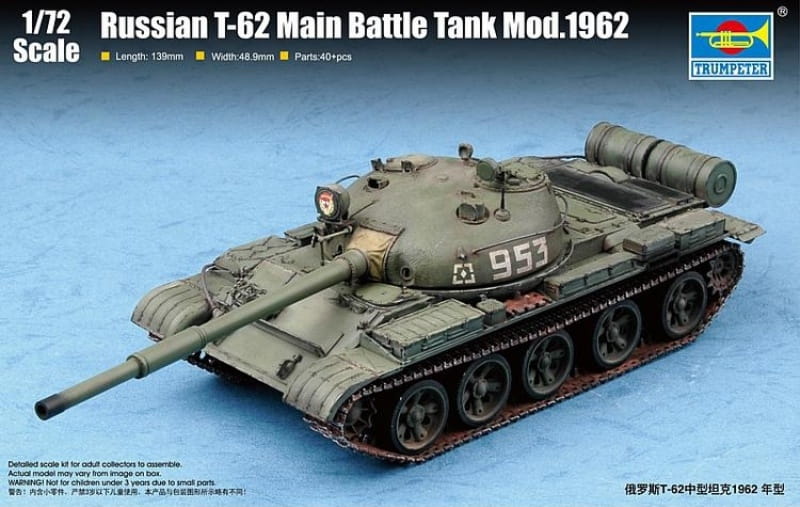 Przejdź do produktu TRUMPETER 07146 - 1:72 Russian T-62 MBT mod.1962