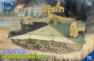 RIICH MODELS 35031 - 1:35 2.8 cm s.Pz.B.41 auf Selbstfahrlafette Bren Carrier 731e