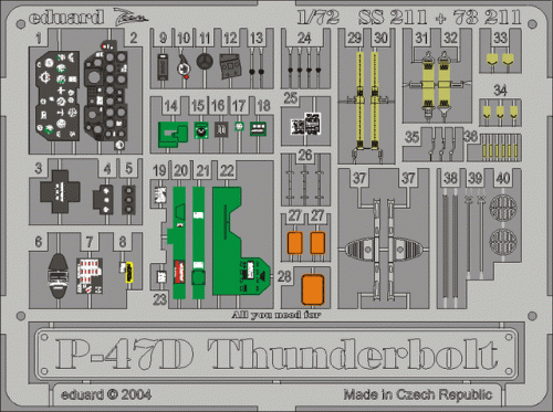 Przejdź do produktu EDUARD SS211 - 1:72 P-47D-30