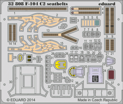 Przejdź do produktu EDUARD 32808 - 1:32 F-104 C2 seatbelts
