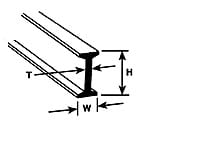 Przejdź do produktu PLASTRUCT 90513 - Dwuteownik 3,2 mm x 1,6 mm x 375 mm