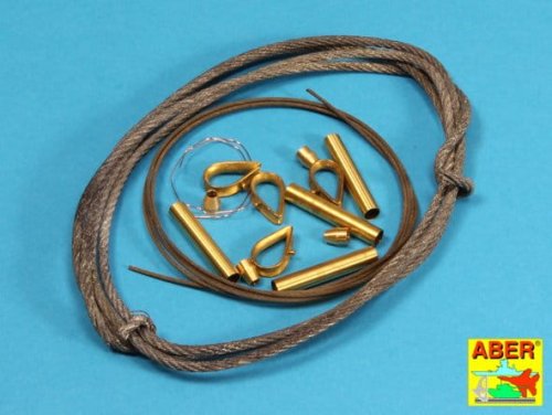 Przejdź do produktu ABER 16030 - 1:16 Tow cables & Track cable w/ brackets for Tiger I, King Tiger, Panther.