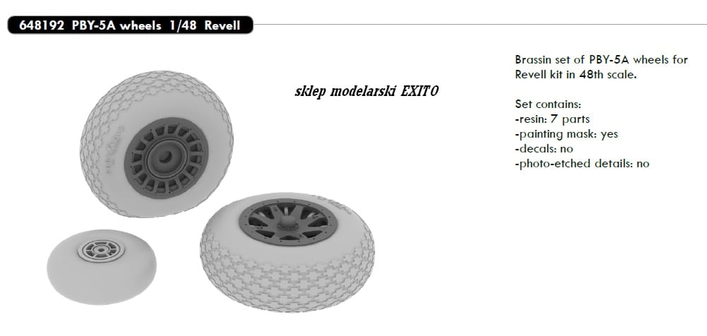 Przejdź do produktu EDUARD 648192 - 1:48 PBY-5A wheels