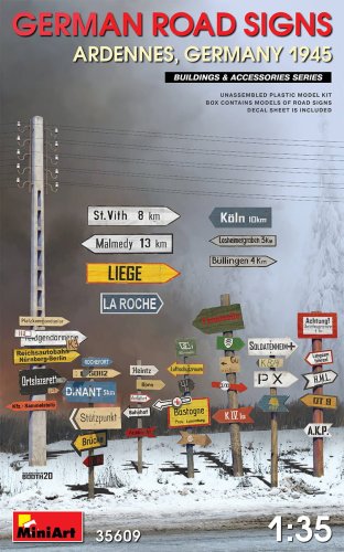 Przejdź do produktu MINIART 35609 - 1:35 German Road Signs Ardennes, Germany 1945