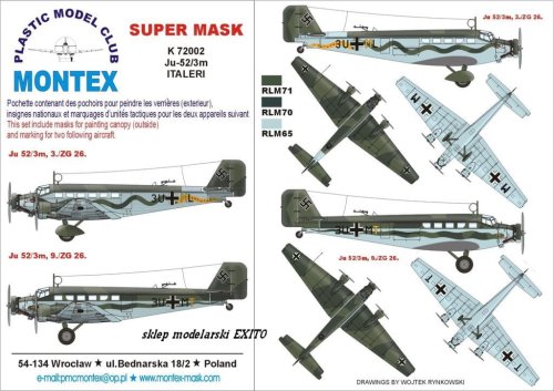 Przejdź do produktu MONTEX K72002 - 1:72 Junkers Ju-52