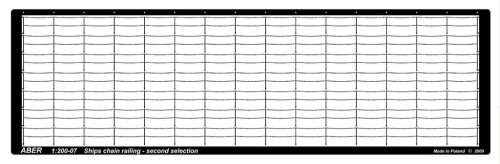 Przejdź do produktu ABER 1:200-07  - 1:200 Ship chain railing - second selection - two horizontal bars (relingi łańcuchowe, 2 rzędy)