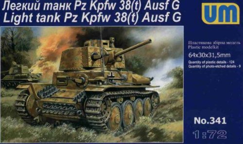 Przejdź do produktu UNIMODELS 341 - 1:72 Light Tank PzKpfw 38 (t) Ausf.G