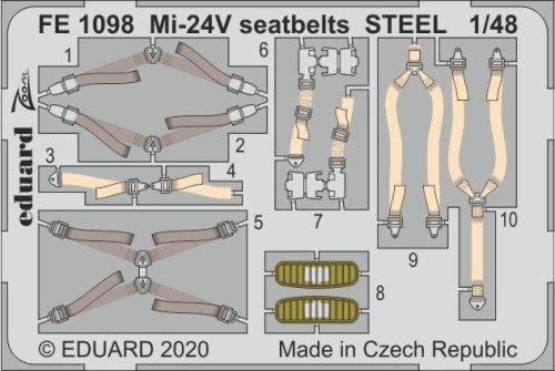 Przejdź do produktu EDUARD FE1098 - 1:48 Mi-24V seatbelts - Steel