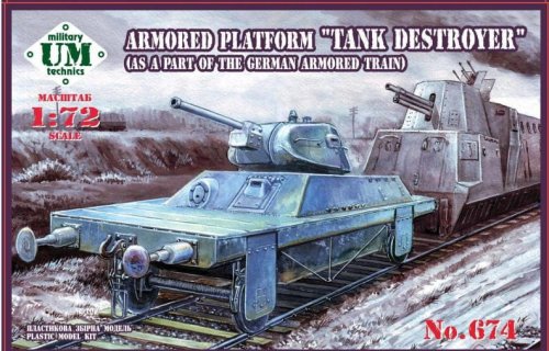 Przejdź do produktu UNIMODELS UM-MT 674 - 1:72 Armored platform Tank destroyer (as a part of a german armored train)