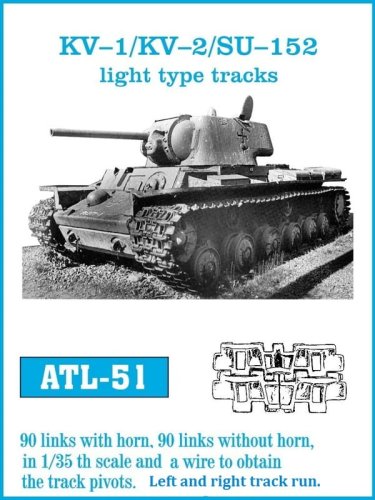 Przejdź do produktu Friulmodel ATL-051 - 1:35 Metalowe gąsienice KV-1 / KV-2 / SU-152 light type