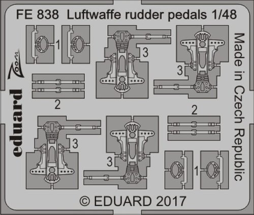 Przejdź do produktu EDUARD FE838 - 1:48 Luftwaffe rudder pedals