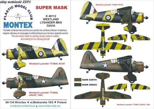 Przejdź do produktu MONTEX K48112 - 1:48 Lysander Mk.III