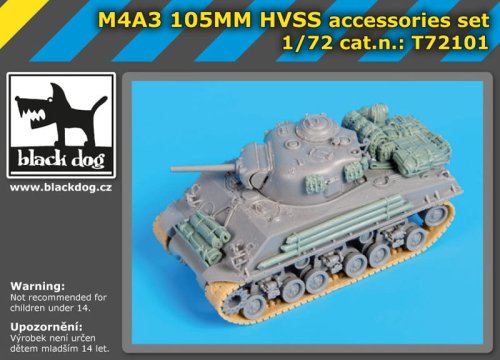 Przejdź do produktu BLACK DOG T72101 - 1:72 M4A3 105MM HVSS accessories set