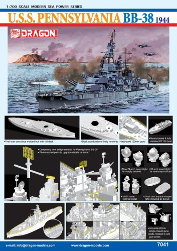 Przejdź do produktu DRAGON 7041 - 1:700 U.S.S. Pennsylvania 1944
