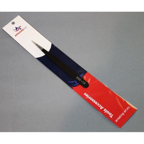 Przejdź do produktu AMAZING ART ESD12 - Pęseta precyzyjna antystatyczna 12,5 cm