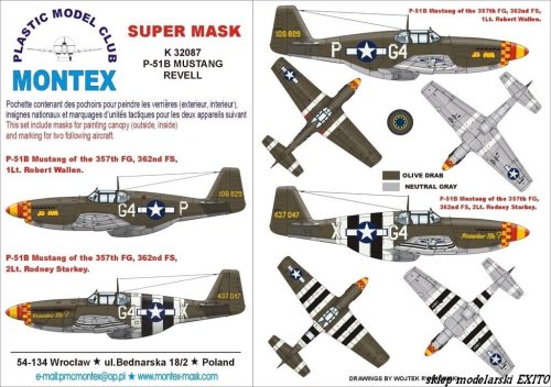 Przejdź do produktu MONTEX K32087 - 1:32 P-51 B Mustang