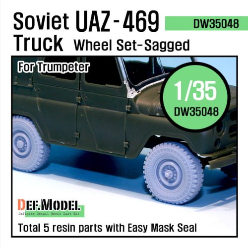 Przejdź do produktu DEF MODEL DW35048 - 1:35 Soviet UAZ - 469 Truck Sagged Wheel set