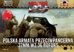 FIRST TO FIGHT 025 -  Wrzesień 1939 - 1:72 Polska armata przecwpancerna 37 mm wz.36 Bofors 2 szt z obsługą - Gazetka w zestawie z modelami