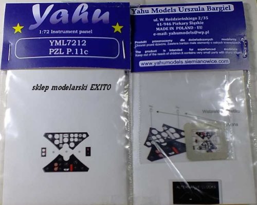 Przejdź do produktu YAHU YML7212 - 1:72 PZL P.11c tablica przyrządów