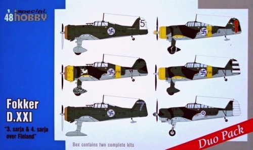 Przejdź do produktu SPECIAL HOBBY 48124 - 1:48 Fokker D.XXI Duo Pack - 3 sarja & 4 sarja over Finland