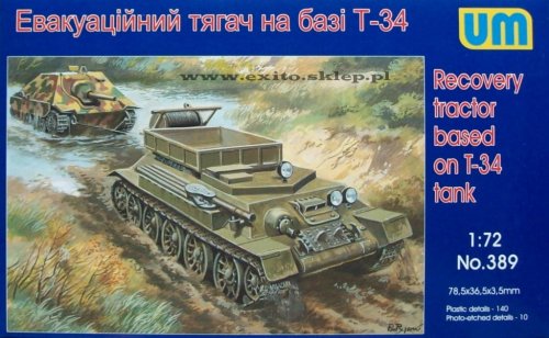 Przejdź do produktu UNIMODELS 389 - 1:72 Recovery tractor based on T-34 tank