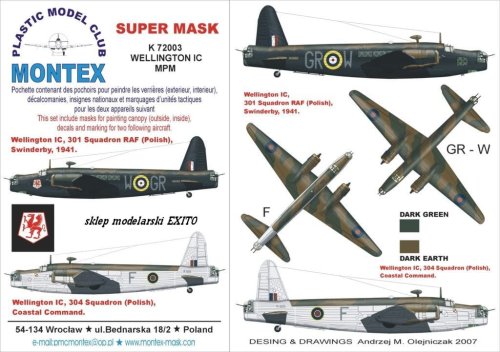 Przejdź do produktu MONTEX K72003 - 1:72 Wellington Mk.IC