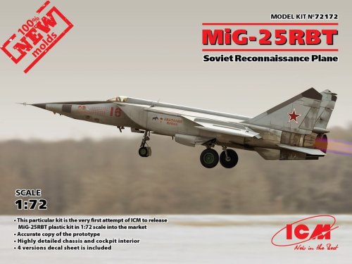 Przejdź do produktu ICM 72172 - 1:72 MiG-25 RBT Soviet Reconnaissance Plane