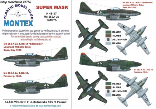 Przejdź do produktu MONTEX K48117 - 1:48 Me-262 A-2