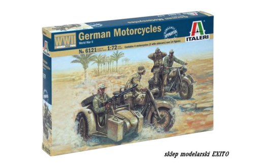 Przejdź do produktu ITALERI 6121 - 1:72 WW II German Motorcycles