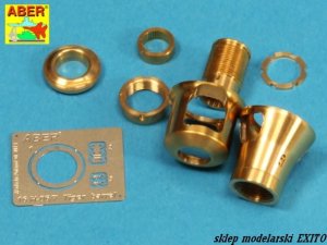 ABER 16L09 - 1:16 Late  muzzle brake German 8,8cm barrel Tiger I late and Tiger II (Henschel turret)