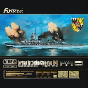 FLYHAWK 1149S - 1:700 German Battleship Gneisenau 1940 - Deluxe Edition
