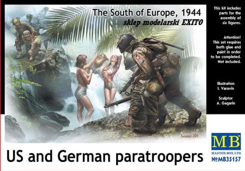 Przejdź do produktu MASTER BOX 35157 - 1:35 US and German paratroopers, the South of Europe 1944