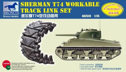 Przejdź do produktu BRONCO AB 3545 - 1:35 Sherman T74 Workable Track Link Set
