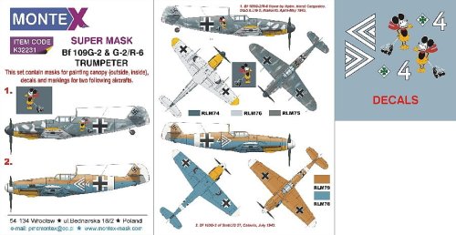 Przejdź do produktu MONTEX K32231 - 1:32 Messerschmitt Bf 109G-2 & G-2/R-6