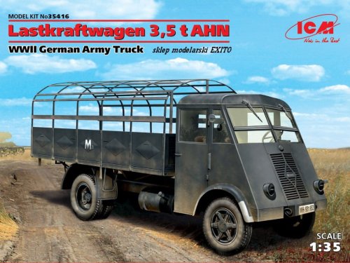 Przejdź do produktu ICM 35416 - 1:35 Lastkraftwagen 3,5 t AHN  WWII German Army Truck