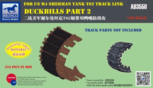 Przejdź do produktu BRONCO AB 3550 - 1:35 Duckbills M4 Sherman for T62 Track Link